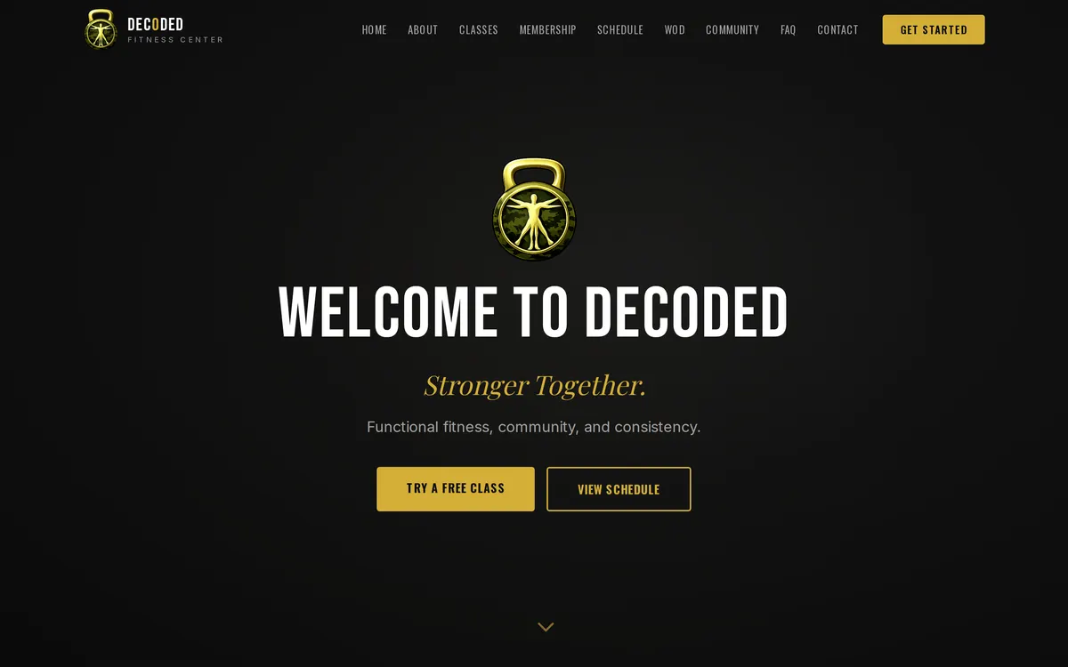 Screenshot of Decoded Fitness Center